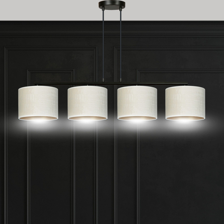 Lampa wisząca HILDE 4 BL WHITE Emibig 1052/4 biały/czarny