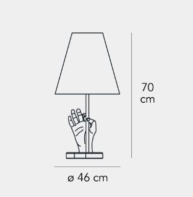 Lampa stołowa Fontana Arte F420805400NENE Mano
