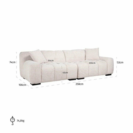 RICHMOND sofa CHARELLE beżowa