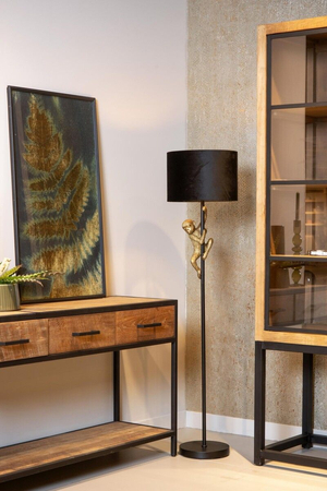 Lampa podłogowa Lucide EXTRAVAGANZA CHIMP 10702/81/30 czarny/złoty