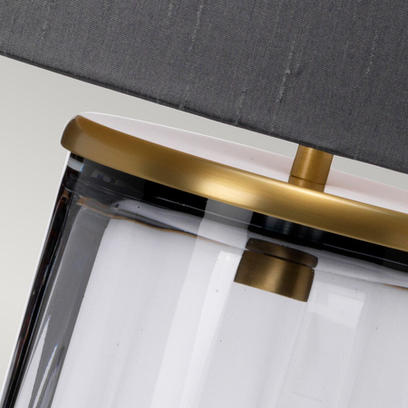 Lampa stołowa Reno - 1 źródło światła - Postarzany mosiądz Quintiesse QN-RENO-SMOKE-AB