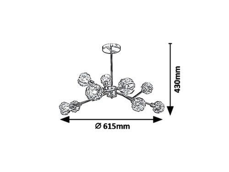Lampa wisząca Rabalux Kassia 5395 złoty