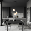 Lampa wisząca ASTRAL 3 Emibig 1267/3PREM czarny/złoty