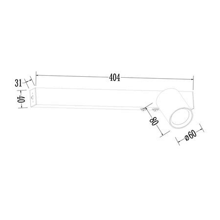 Milagro Kinkiet Magnet 9W+1xGU10 3000/4000K Czarny Prawy ML1126 CZARNY