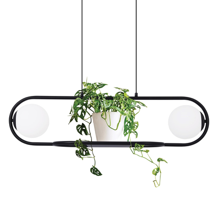 Lampa wisząca FINESTRA Kaja K-4961 biały/czarny