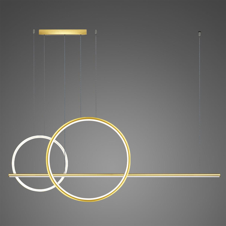 Lampa wisząca Linea No.4 60/40cm złotobiała 3k