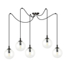 Lampa wisząca GIGI 5 BL TRANSPARENT Emibig 936/5 czarny