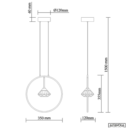 Lampa wisząca TIFFANY No.1