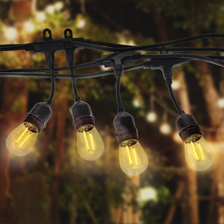 Eko-Light GIRLANDA 10 METRÓW Z ŻARÓWKĄ FILAMENTOWĄ 10x1,5W EKO6925 CZARNY