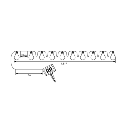 Girlanda Zuma Line SW-1004C GIRLANDA ZEWNĘTRZNA SOLARNA LED