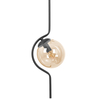 Lampa wisząca Kaja VELA K-5335 bursztynowy, czarny