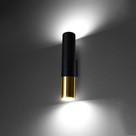 Sollux Lighting Kinkiet LOOPEZ czarny/złoty SL.0950