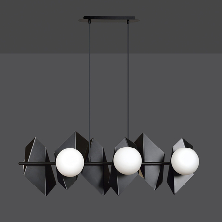 Lampa wisząca DRIFTON 6 BLACK Emibig 636/6 biały/czarny