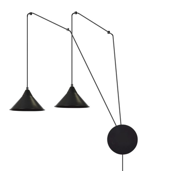 Lampa wisząca ABRAMO 2 BLACK Emibig 160/2 czarny