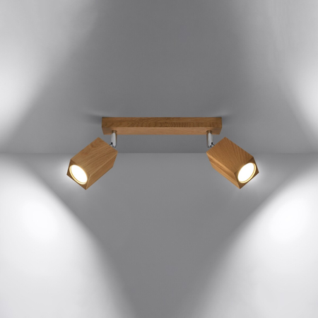 Sollux Lighting Plafon KEKE 3 dąb SL.1037