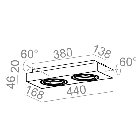 Lampa AQForm Sleek Distance  Surface Biały Struktura