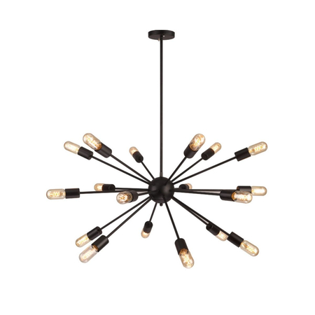 Lampa wisząca Abigali Retro Spikes, czarny 18XE27