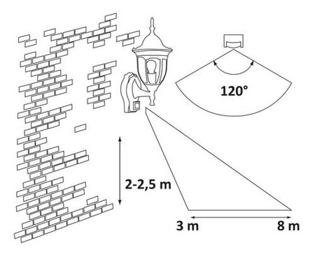 Kinkiet zewnętrzny Rabalux Milano 8370 złoto antyczne