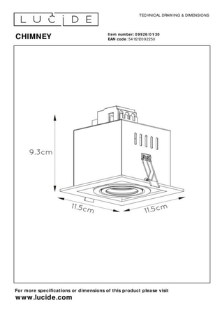 Oczko Lucide CHIMNEY 09926/01/30 czarny