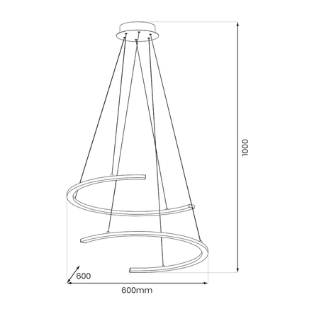 Milagro Lampa wisząca DOUBLEMOON 30W LED ML1178 CZARNY