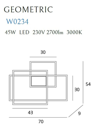 Kinkiet Maxlight GEOMETRIC W0234 biały