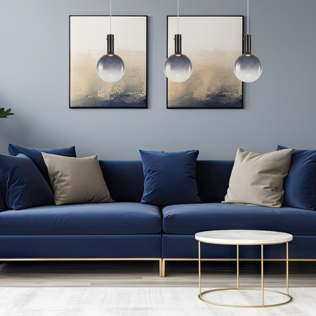 Milagro Lampa wisząca TORONTO 1xGU10 ML0325 GRANATOWY + BIAŁY