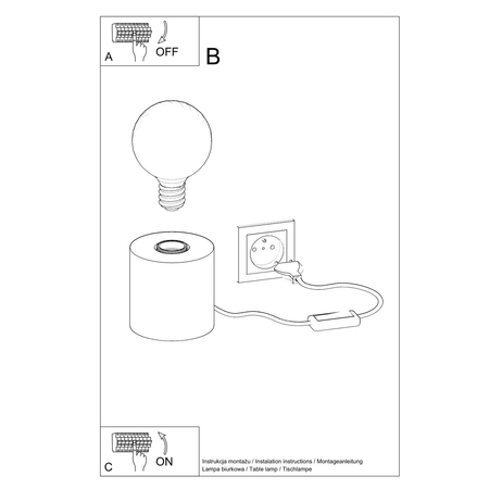 Sollux Lighting Lampa biurkowa SALGADO naturalne drewno SL.0674