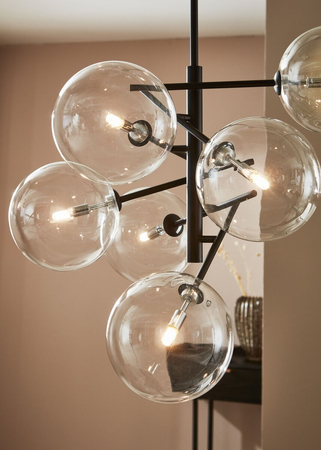 Lampa wisząca Markslöjd ANDREW 107748 Czarny/Przezroczysty