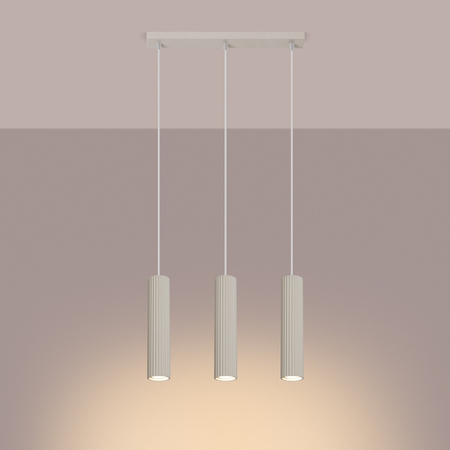 Sollux Lighting Lampa wisząca KARBON 3L beżowy SL.1594