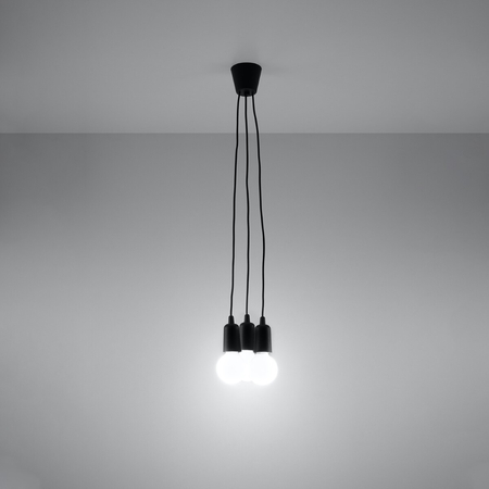 Sollux Lighting Lampa wisząca DIEGO 3 czarna SL.0573