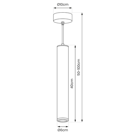 Milagro Lampa wisząca Porter Biały 1xGU10 ML8869 CZARNY