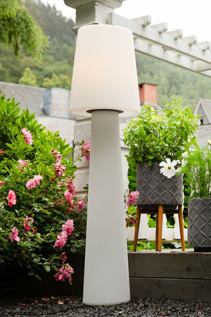Lampa stojąca No.1 zewnętrzna ogrodowa 2700K Biała ciepła 160cm, biały 32563W biały