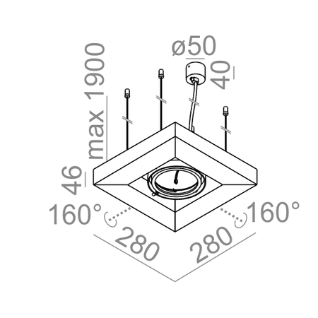 Lampa wisząca AQForm Cadva 111 X 1 Biały Struktura