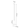 Sollux Lighting Lampa wisząca REA 2 beton SL.1224