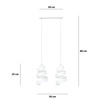 Lampa wisząca SAGA 2 WHITE Emibig 351/2 biały