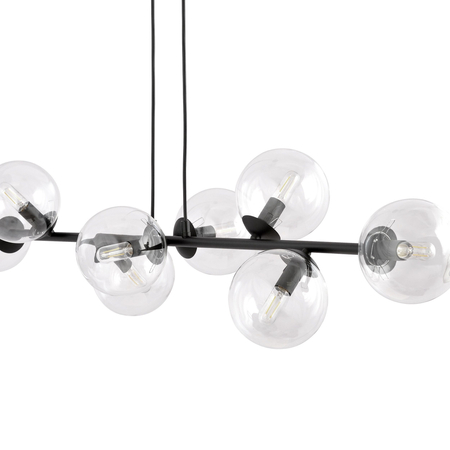 Lampa wisząca ROSSI 6 BL TRANSPARENT Emibig 874/6 czarny