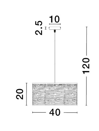 Lampa wisząca Luces Exclusivas BARRA - czarny i złoty LE43436