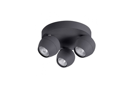 Lampa sufitowa PERA 3 ROUND SAND GREY Azzardo AZ1255 grafitowy