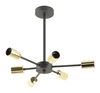 Lampa sufitowa MANDI Zuma Line A8100-6 czarny/złoty