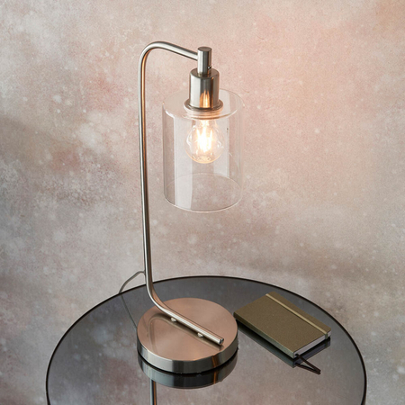 Lampa stołowa Endon Lighting Toledo 90558 nikiel