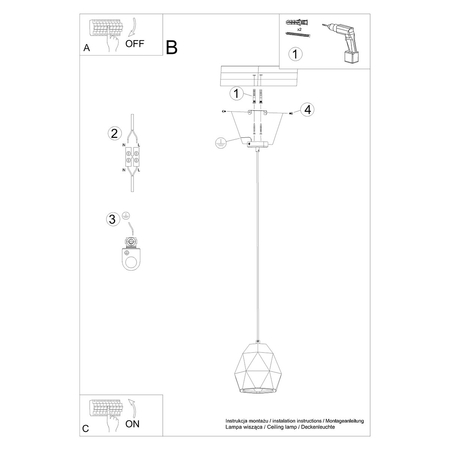 Sollux Lighting Lampa wisząca ceramiczna MINT SL.1251