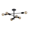Lampa wisząca Italux Piansi PND-4025-6-BL Czarny mat