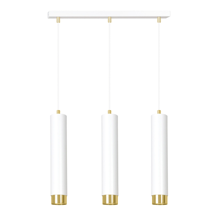 Lampa wisząca KIBO 3 WH/GOLD Emibig 642/3 biały/złoty