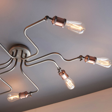 Lampa sufitowa Endon Lighting Hal 81610 miedziany