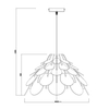 Lampa wisząca Burgo duża 1xE27 drewno LP-101335/1P L