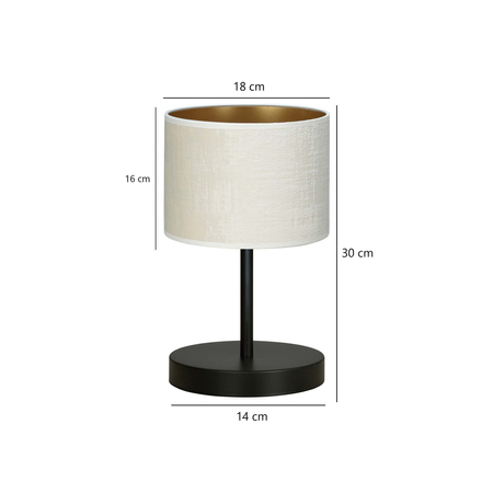 Lampa stołowa HILDE LN1 BL WHITE Emibig 1052/LN1 biały/czarny