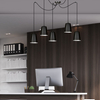 Lampa wisząca LINK 5 BLACK / WHITE Emibig 454/5 biały/czarny