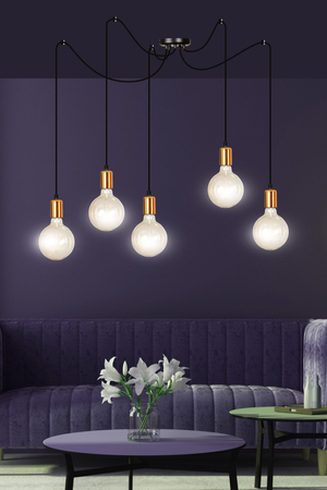Lampa wisząca SPARK 5 BLACK Emibig 446/5 czarny