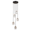 Lampa wisząca Italux Torno PND-40813-5R-BK-HBR Czarny mat, złoty