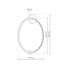 Milagro Lampa sufitowa Saturno Black 25W LED ML8858 CZARNY